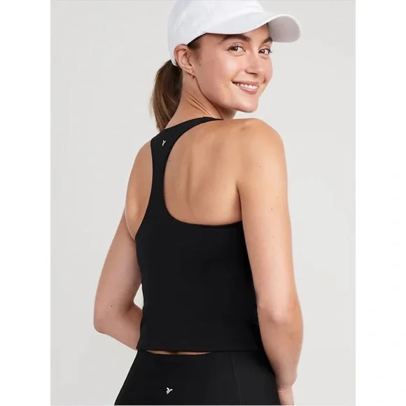 NWT Old Navy PowerSoft Cropped Shelf-Bra Tank Top - Picture 2 of 8